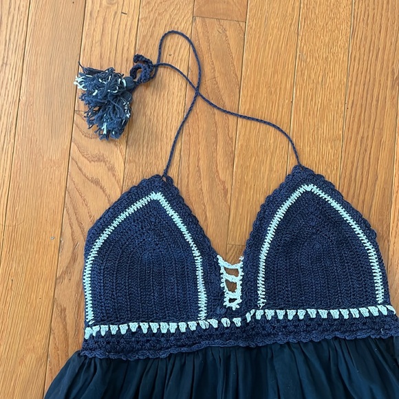 Madison Matthews crochet halter maxi dress - Picture 2 of 12